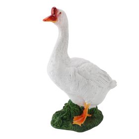 Goose Statue Farm Animal Figurine Resin Goose Sculpture Garden Ornament for Outdoor Backyard Patio Lawn Decoration Style 2