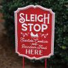 Sleigh Stop Garden Stake