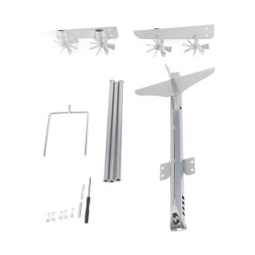 Aircraft Wind Sculpture Wind Powered Rotate Stainless Steel Airplane Windmill Easy Assemble Metal Windmill Garden Decor