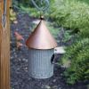 Rustic Two-Tone Silo Birdhouse for Garden Decor and Bird Watching