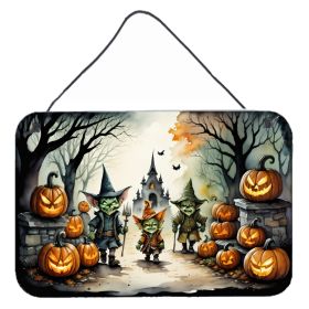 NEW Goblins Spooky Halloween Wall or Door Hanging Prints Aluminum Metal Sign Kitchen Wall Bar Bathroom Plaque Home Decor, 8HX12W, Multicolor