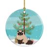 NEW Colorpoint Persian Hymalayan Cat Christmas Ceramic Ornament Christmas Tree Hanging Decorations for Home Christmas Holiday, Party, Gift, 3 in