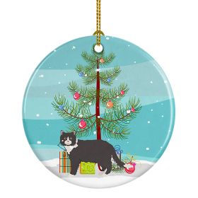 NEW Poodle Cat Cat Christmas Ceramic Ornament Christmas Tree Hanging Decorations for Home Christmas Holiday, Party, Gift, 3 in, Multicolor