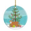 NEW European Shorthair Cat Christmas Ceramic Ornament Christmas Tree Hanging Decorations for Home Christmas Holiday, Party, Gift, 3 in, Multicolor