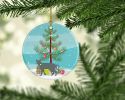 NEW Raas Cat Christmas Ceramic Ornament Christmas Tree Hanging Decorations for Home Christmas Holiday, Party, Gift, 3 in, Multicolor