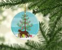 NEW Suphalak Cat Christmas Ceramic Ornament Christmas Tree Hanging Decorations for Home Christmas Holiday, Party, Gift, 3 in, Multicolor