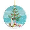 NEW Colorpoint Shorthair Cat Christmas Ceramic Ornament Christmas Tree Hanging Decorations for Home Christmas Holiday, Party, Gift, 3 in, Multicolor