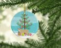 NEW Singapura Cat Christmas Ceramic Ornament Christmas Tree Hanging Decorations for Home Christmas Holiday, Party, Gift, 3 in, Multicolor