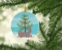 NEW Skookum Cat Christmas Ceramic Ornament Christmas Tree Hanging Decorations for Home Christmas Holiday, Party, Gift, 3 in, Multicolor