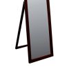 55" Tall Standing Floor Mirror, Walnut finish, Rectangular finish