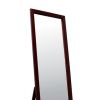 55" Tall Standing Floor Mirror, Walnut finish, Rectangular finish