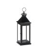 MEDIUM GLOSSY BLACK LANTERN