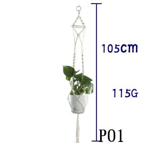 Flower Pot Net Bag Beige Cotton Rope Indoor Plant Hanger Hanging Basket Sling (Option: 39 Style)