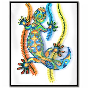 Quilted Paper Painting Creative Handmade Crafts (Option: Gecko-Basic)