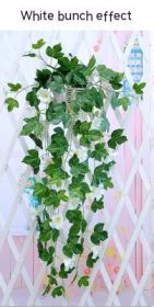 Simulation Plant Morning Glory Ratten For Wall Hanging Decoration (Color: White)