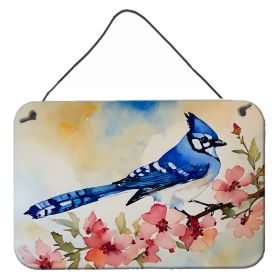 NEW Blue Jay Wall or Door Hanging Prints Aluminum Metal Sign Kitchen Wall Bar Bathroom Plaque Home Decor, 8HX12W, Multicolor (Default: Default)