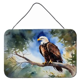 NEW Eagle Wall or Door Hanging Prints Aluminum Metal Sign Kitchen Wall Bar Bathroom Plaque Home Decor, 8HX12W, Multicolor (Default: Default)