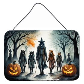 NEW Werewolves Spooky Halloween Wall or Door Hanging Prints Aluminum Metal Sign Kitchen Wall Bar Bathroom Plaque Home Decor, 8HX12W, Multicolor (Default: Default)