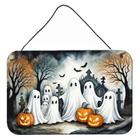 NEW Ghosts Spooky Halloween Wall or Door Hanging Prints Aluminum Metal Sign Kitchen Wall Bar Bathroom Plaque Home Decor, 8HX12W, Multicolor (Default: Default)