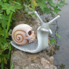 1pc Resin Snail Skull Statue, Snail Garden Animal Sculpture, Halloween Skull And Snail Indoor Outdoor Patio Lawn Courtyard Decoration Home Deor