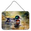 NEW Wood Duck Wall or Door Hanging Prints Aluminum Metal Sign Kitchen Wall Bar Bathroom Plaque Home Decor, 8HX12W, Multicolor