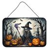 NEW Witch Spooky Halloween Wall or Door Hanging Prints Aluminum Metal Sign Kitchen Wall Bar Bathroom Plaque Home Decor, 8HX12W, Multicolor