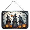 NEW Witches Spooky Halloween Wall or Door Hanging Prints Aluminum Metal Sign Kitchen Wall Bar Bathroom Plaque Home Decor, 8HX12W, Multicolor