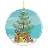 NEW Savannah Cat Christmas Ceramic Ornament Christmas Tree Hanging Decorations for Home Christmas Holiday, Party, Gift, 3 in, Multicolor