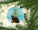 NEW Burmese Cat Christmas Ceramic Ornament Christmas Tree Hanging Decorations for Home Christmas Holiday, Party, Gift, 3 in, Multicolor