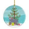 NEW Don Sphynx Cat Christmas Ceramic Ornament Christmas Tree Hanging Decorations for Home Christmas Holiday, Party, Gift, 3 in, Multicolor