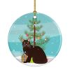 NEW Burmese Cat Christmas Ceramic Ornament Christmas Tree Hanging Decorations for Home Christmas Holiday, Party, Gift, 3 in, Multicolor