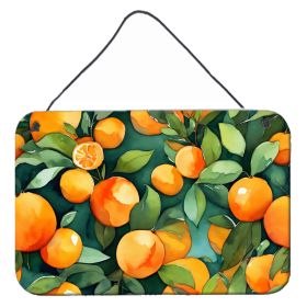 NEW Florida Orange Blossom in Watercolor Wall or Door Hanging Prints Aluminum Metal Sign Kitchen Wall Bar Bathroom Plaque Home Decor, 8HX12W (Default: Default)