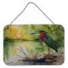 NEW Green Heron Wall or Door Hanging Prints Aluminum Metal Sign Kitchen Wall Bar Bathroom Plaque Home Decor, 8HX12W, Multicolor