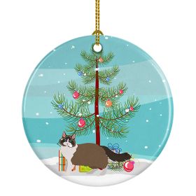 NEW Ragdoll Cat Christmas Ceramic Ornament Christmas Tree Hanging Decorations for Home Christmas Holiday, Party, Gift, 3 in, Multicolor (Default: Default)