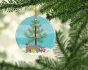 NEW Siamese Traditional Cat Christmas Ceramic Ornament Christmas Tree Hanging Decorations for Home Christmas Holiday, Party, Gift, 3 in, Multicolor